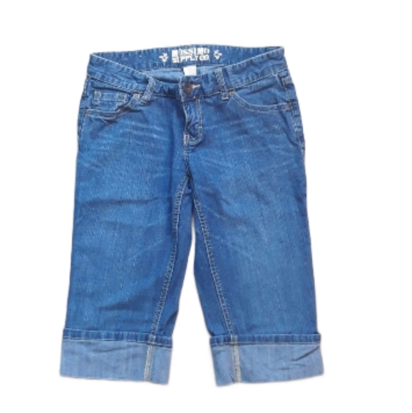 Mossimo Supply Co. Pants - Mossimo Fit 6 Bermuda Jean Shorts with Rolled Cuff - Juniors Size 5 Waist 26"